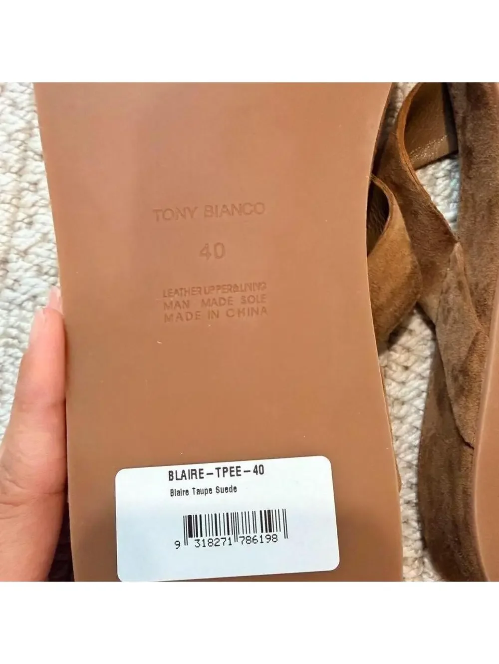 Tony Bianco Blaire Taupe Suede Platform Sandals